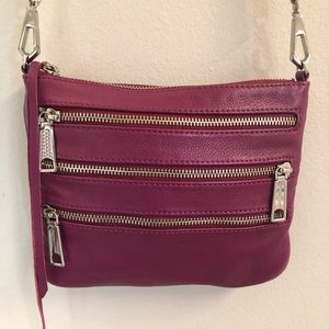 Rebecca Minkoff Purple Moto 3 Zip Crossbody Bag